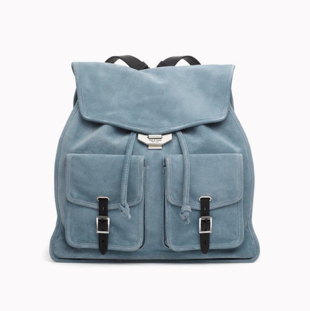 NWT Rag and Bone Indigo Suede Field Backpack